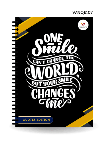 One Smile Cant Change The World Print Premium Notebook