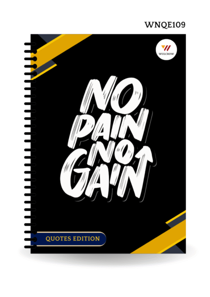 No Pain No Gain Print Premium Notebook