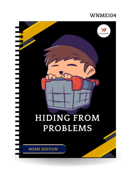 Hiding From Problems Print Premium Notebook